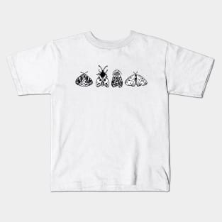 Moth Lino Print Design Kids T-Shirt